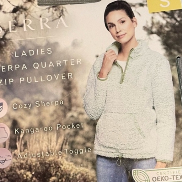 Serra 1/4 Zip Pullover Sherpa Green size XL 16W 18W - Picture 2 of 9